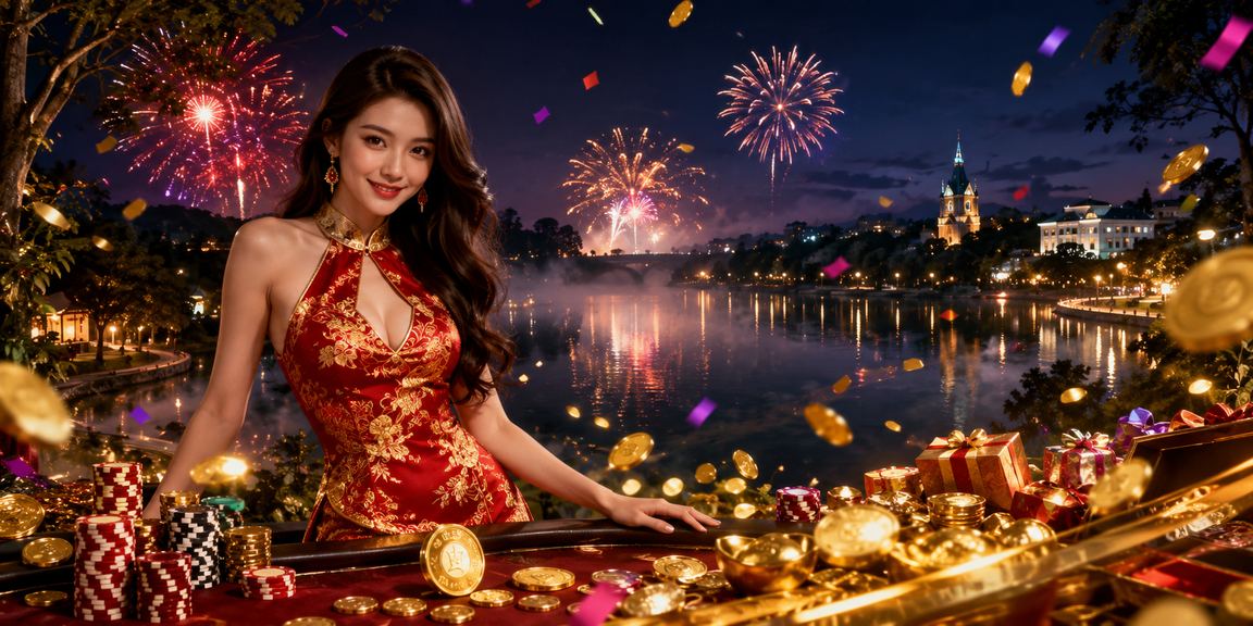 Lễ hội casino tại Đà Lạt với không khí sôi động và ánh đèn lấp lánh về đêm