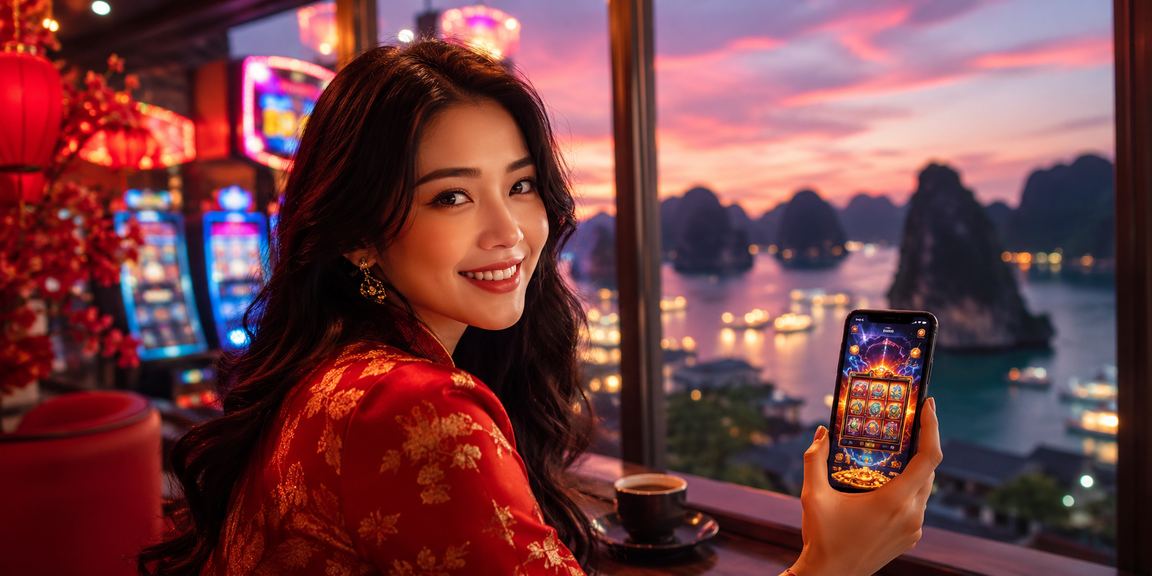 Người dùng Hạ Long thực hiện thanh toán casino qua điện thoại bên tách cà phê