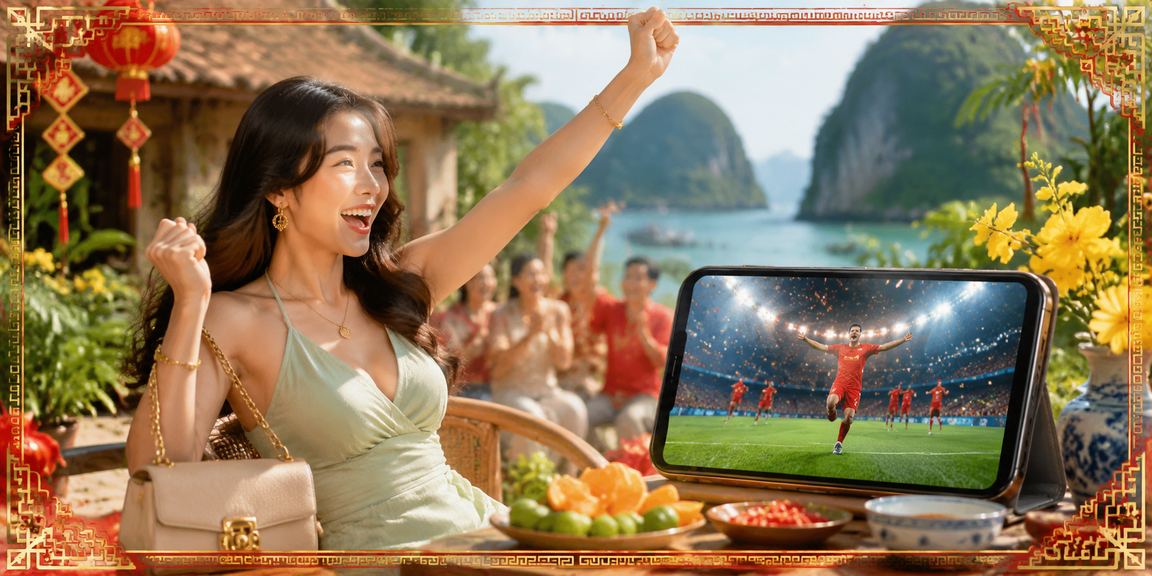 Người dùng trải nghiệm casino di động giữa khung cảnh lễ hội Ninh Bình